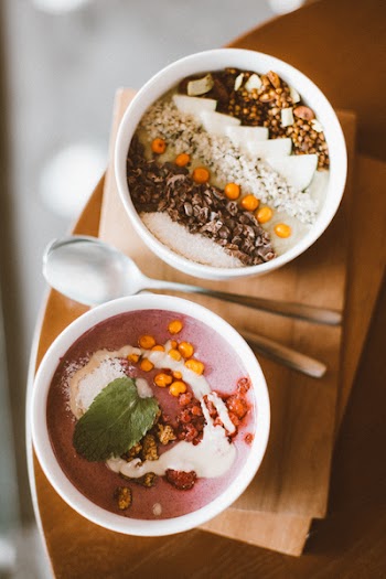Two Cups Filled With Fruit Desert
