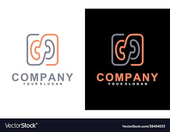 two ears logo emblem for health care commun