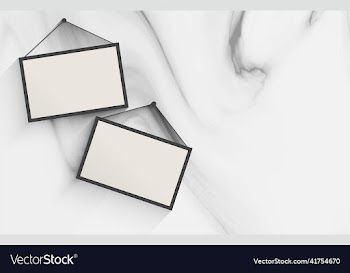 two elegant realistic photo frames
