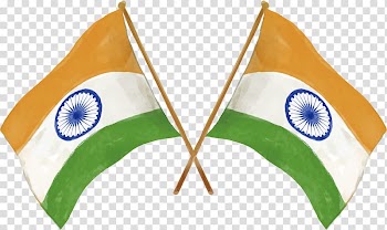 Two flags of India illustration, Flag of India National flag, Hand painted cross India flag transparent background PNG clipart