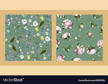 two floral patterns