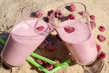 Two Glass Strawberry Shakes