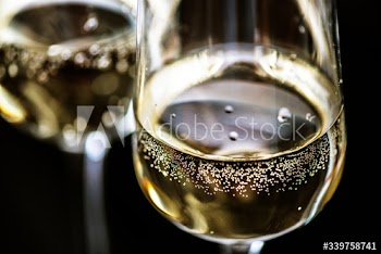 Two glasses of sparkling wine