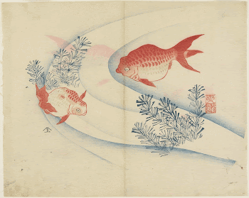 Two Goldfish in Water (1830s) | Free Photo - rawpixel