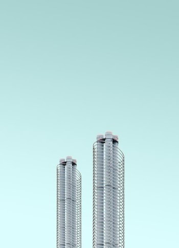 two gray metal rods
