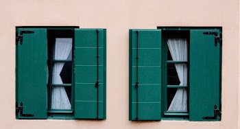 two green opened windows