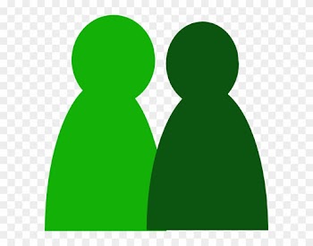 Two Green People Clip Art At Clker - Two People Clipart