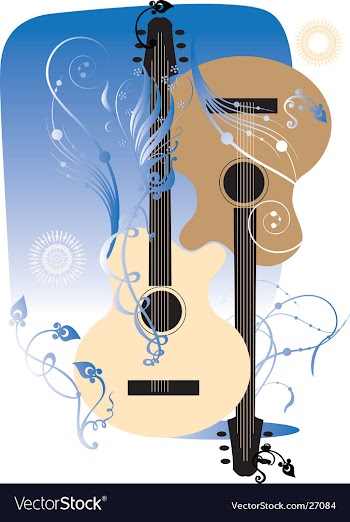 Two guitars vector image