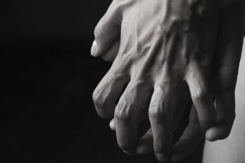 Two Hands About to Hold Grayscale Photography