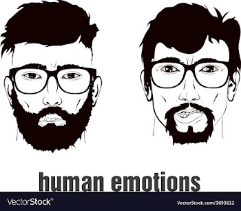  					Two heads with emotion vector image														