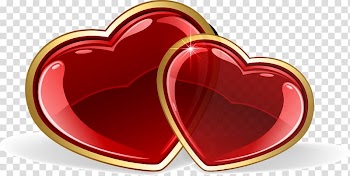 Two hearts illustration, Valentines Day Heart Meaning Love Greeting card, Hand-painted glass gold heart-shaped frame transparent background PNG clipart