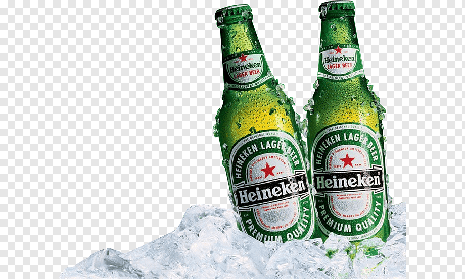 two Heineken bottles, Beer Heineken International Heineken Experience Ale, beer, alcohol By Volume, beer Bottle, heineken png