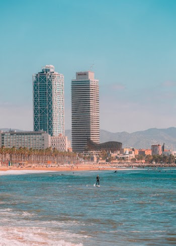 Two High Rise Buildings Near Beach