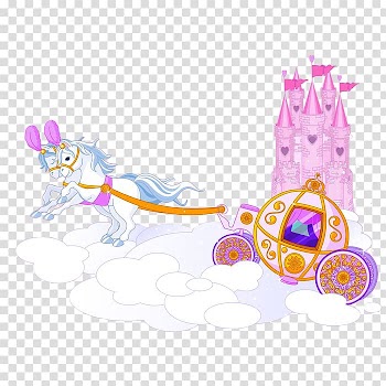 Two horse carrying carriage illustration, Wedding invitation Birthday Children's party Greeting card, Cartoon pumpkin carriage transparent background PNG clipart