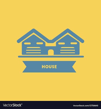 Two houses buildings vector image