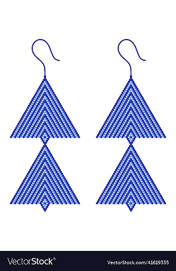 two light and dark blue earrings