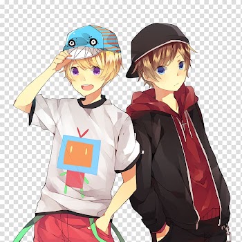 Two male anime characters, Anime Child Boy Manga, anime boy transparent background PNG clipart