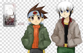 Two male anime characters transparent background PNG clipart