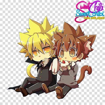 Two male anime characters transparent background PNG clipart