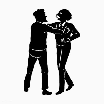 Two male silhouettes fighting | Free stock vector - 573473