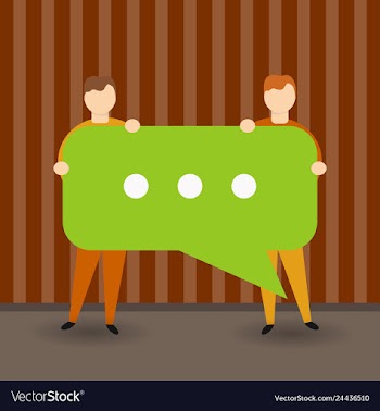 Two man take thinking cloud vector image
