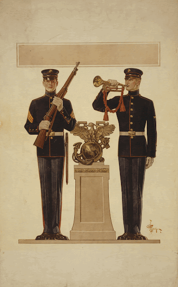 [Two Marines] / J.C. Leyendecker. | Free Photo - rawpixel