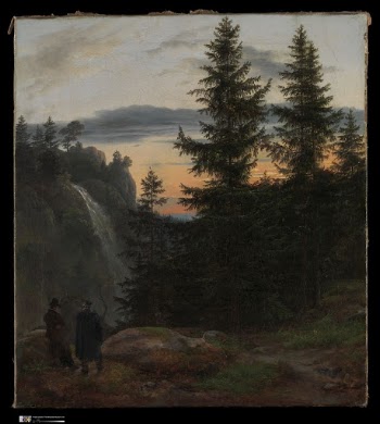 Two Men before a Waterfall | Free Photo - rawpixel