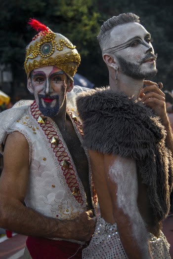 Two Men in Street Parade