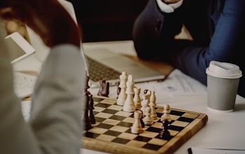 two men playing chess