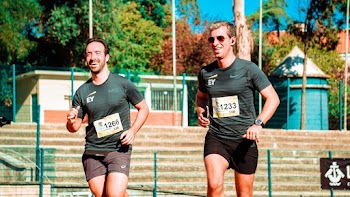 Two Men Running