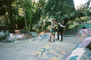 Two Men Skateboarding