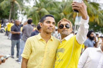 Two Men Taking Selfie