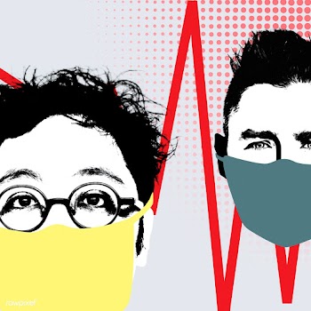 Two men wearing masks to prevent covid-19 | Free  illustration - 2306409