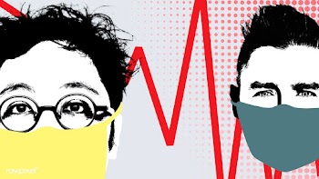 Two men wearing masks to prevent covid-19 | Free  illustration - 2306412