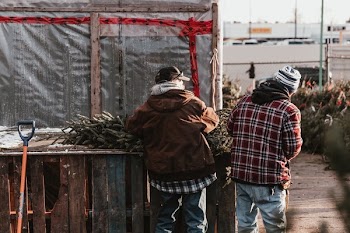 Two men Working In The Cold