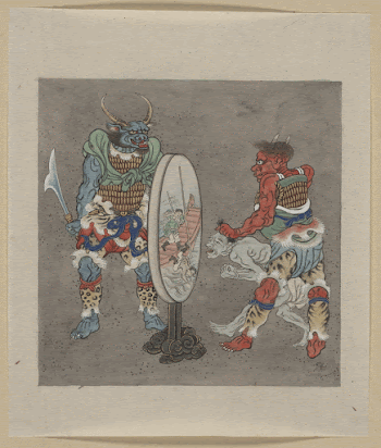 [Two mythological Buddhist or Hindu | Free Photo - rawpixel