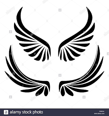 Two pair of decorative vector wings for your design Stock Vector ...