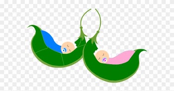 Two Peas In A Pod Clip Art - Two Babies Clipart