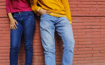 Two People Blue Denim Jeans