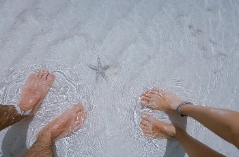 Two people's feet in the sea, | Free Photo - rawpixel