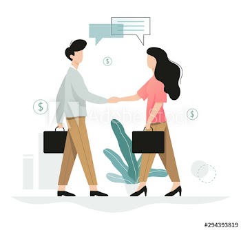 Two people shake hands as a result of agreement