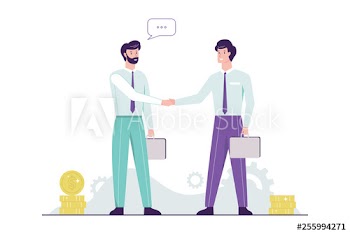 Two people shaking their hands