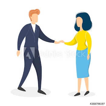 Two people shaking their hands