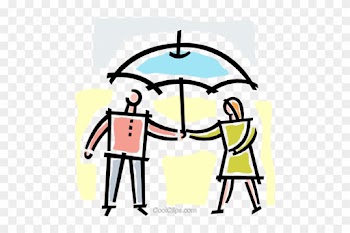 Two People Standing Under An Umbrella Royalty Free - Two People Standing Under An Umbrella Royalty Free
