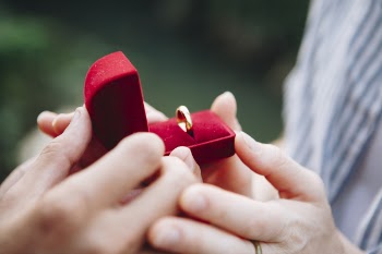 Two Person Holding Box Of Ring