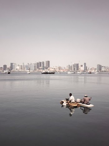 two person riding on boat