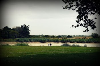 two persons near body of water during daytime