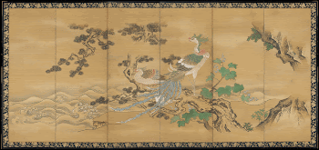 two phoenixes at center, perched | Free Photo - rawpixel