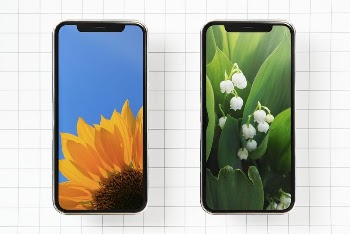 Two phone screens mockup, editable | Free PSD Mockup - rawpixel