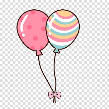 Two pink and teal balloons illustration, Cuteness Android application package, Cartoon balloon transparent background PNG clipart